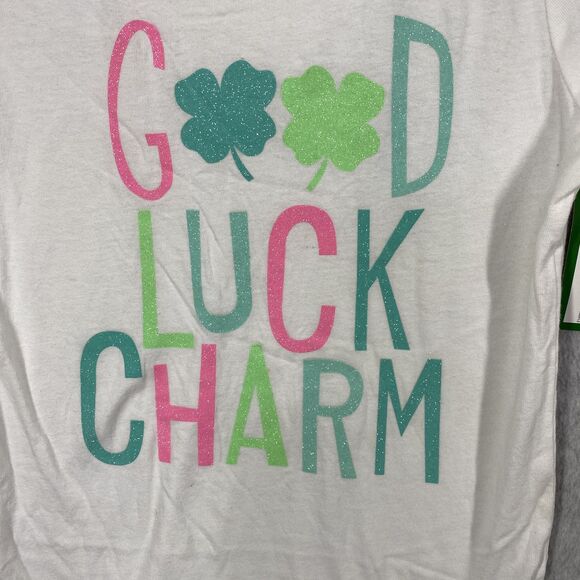 Target Circo T Shirts Girls Easter and St Paddys Day Sz Med Glitter Graphic Tee - Picture 3 of 8